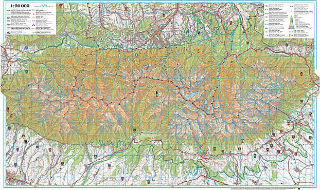 pomniejszona mapa The Tatras